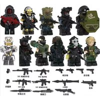 Game special forces splicing miniature action dolls splicing toy gifts soldiers building blocks cartoon humanoid dolls as gifts.