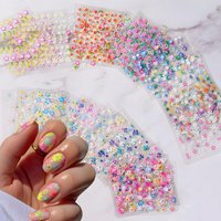 30Sheets 3D Self Adhesive Nail Art Stickers Cute Daisy Floral Heart Flower Nail Decals Decor Supplies for Women Manicure DIY