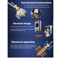 HzdaDeve 0.25 0.4 0.6 0.8MM AD5X Nozzle And Hotend Heating Assembly Kit Quick-Detachable Nozzle Print Head Parts Accessories
