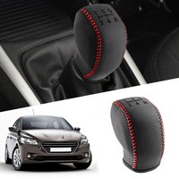 For Peugeot 208 301 308 2008 Partner Rifter for Citroen C3 MT 5 Speed Car Gear Shift Knob Head Cover Leather Handball Case