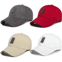 1 PC Unisex Spring Summer Canvas Baseball Cap Outdoor Extended Brim Sun Protection Fishing Hat Adjustable Round Top Breathable