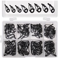 8/80Pcs Fishing Rod Guides High Point Repair Tool Ring Rod Tip High Spare Parts Fishing Accessories