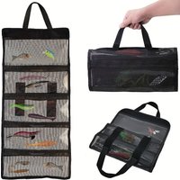 Large-capacity transparent PVC tackle bag - portable and durable, suitable for storing bait and accessories.