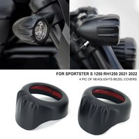 For Harley Pan America 1250 PA1250 Sportster S 1250 RH1250 Black Headlamp Taillight Turn Signal Speedometer Bezel Covers 4 PIC