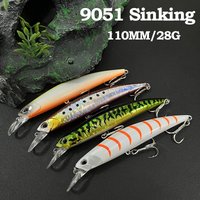 28g 110mm Japan Sinking Minnow Sea Fishing Lures Saltwater Bass Trout Artificial Hard Bait Long Casting Swimbait Pesca Equipment