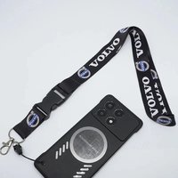 Nylon Printed Volvo Logo Car Key Lanyard for XC40 XC60 XC90 S60 S90 V50 V70 Detachable Keychain Neck Strap Auto Gift Accessories