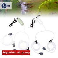 New!Aquarium USB Oxygen Air Pump Fish Tank Portable Dual-hole Silent Air Compressor Aerator Portable Mini Small Oxygenator Acce