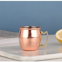 500ml Pure Copper Cup Moscow Mule Handcrafted Moscow Mule Mugs Hammered Thickened Drum Cup Mules Cocktails Coffee Beer