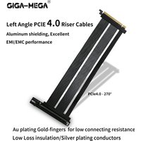 Left Angle PClE 4.0 Riser cable GPU vertical mount bracket PCI-E X16 Low loss high compatibility support ATX E-ATX case
