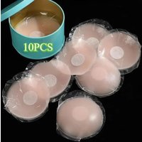10PCS Invisible Sticky Bra Pads Strapless Bra Stickers Silicone Breast Petals Lift Nipple Covers Women Fashion Casual Pasties