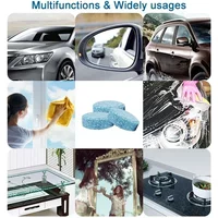 Solid Car Windshield Cleaner Concentrated Effervescent Tablets for Auto Wiper Glass Kitchen Window Toilet Cleaning