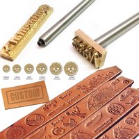 Customized Leather Stamp M8 Custom Text/LOGO/Design Brass Mould Hand Punching Leather Stamp Brand Working Carving Tool Craft DIY