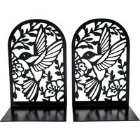 Swallows and Flowers Book Ends for Woman Man Home Iron Bookends Office Desktop Gift Office Supplies for Book Lovers