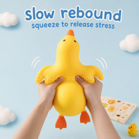 New Cute Squishy Antistress Duck Goose Toy - Cartoon Animal Fidget Decompression Stretch Vent Toys for Kids Children, Best Gift!