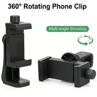 1/4 threaded hole Universal Tripod Mount 360 Degree Rotation Tripod Stand For Mobile Cellphone Clip Holder for Cell Smartphone
