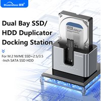 Blueendless offline Clone Function M.2 NVME to SATA 2.5 3.5 2.5/3.5 Inch SSD HDD Duplicator Docking Station Enclosure Adapter