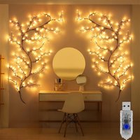 LEDS Bendable Willow Vine Lights Rattan Tree Decorative Light Night Light for Wall Bedroom Indoor Outdoor Light Lamp