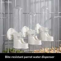 VeraCove Automatic Bird Water Drinker Feeder 70/110/150ML Tiger Skin Parrot Waterer Bird Cage Accessories