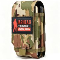 Molle Double Layered Cell Phone Pouch Waist Bag Tactical EDC Pouch Holder Outdoor Hiking Accessories Camping Mobile Phone Pack