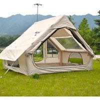 Inflatable Tent with Skylight, Quick Setup Blow Up Tents with Pump, Hot Tent with Stove Jack, Waterproof Oxford Inflatable House