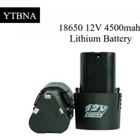 Electric Screwdriver 12V 4500mah Rechargeable Li-ion Battery Electric Drill 18650 12V High Performance Batteria for Power Tools