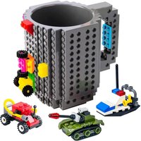350ML Building Blocks Coffee Mug Build-on Brick Funny Cup Children's Water Cups Kids DIY Drinking Kettle for Birthday Gift