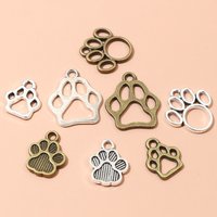 20-40pcs Alloy Metal Cat/Dog Footprint Charms Pendant DIY Jewelry Making Accessories for Necklace Bracelet Earrings