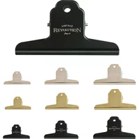 Retro Metal Wide Binder Clip Big Black Gold Binder Paper Clips Metal Hinge Clip Clamps for Crafts Photos Office School Supplies