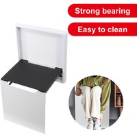 Max.Load 100kg/200lbs Folding Chair Wall-Mounted Stool Invisible Shoe-Changing Stool Entry Hallway Kitchen 40x42cm