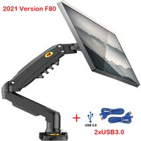 NORTH BAYOU F80 ressort à gaz 17-30 pouces bureau LED LCD moniteur support bras ergonomique gaz jambe de force Flexi montage charge 2 ~ 9kgs