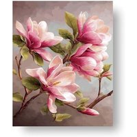CHENISTORY DIY Pictures By Number Pink Flowers Kits Painting By Numbers Drawing On Canvas Hand Painted Picture Art Gift Home