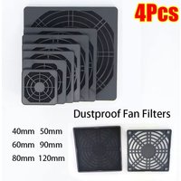 4Pcs Guard Grill Protector PC Computer Fan Filter 40/50/60/80/90/120mm Cleaning Case Fan Dust Filter 3in1 ABS Case