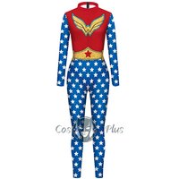 Women Wonder Cosplay Jumpsuit Superhero Cosplay Costume Party 3D Printed Romper Polyester Bodysuit Show Clothes