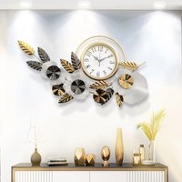 Nordic Stylish Wall Clock Modern Minimalist Home Decor Creative Living Room Wall Clock Timepiece Titanium Wall Clock