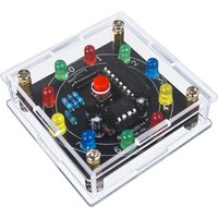 DIY LED Light Lucky Wheel Electronic Kit Electronic Dice Estimation Game DIY Soldering Kit 3Pin Output Pulse NE555 CD4017 3VDIY