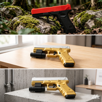 Christmas Gift Soft Bullet Toy Gun, Model Non-Injury Airsoft Pistol with 50M Range for CS Outdoor Game, Safe Kids Toy