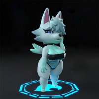 1/24foxy wolfy Anime Character Statue GK Miniature 3D Printed Gray Model Figurine DIY Doll Model Unassembled And Unpainted