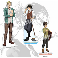 Anime Attack on Titan New Arrival 15cm HD Acrylic Stand Eren Levi Mikasa Desktop Ornament Carnival Gift Collectible keychain