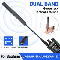 ABBREE AR-188 V2 Gooseneck Tactical Antenna SMA-Female VHF UHF for Baofeng UV-5R UV-5R MINI UV-5RH UV-21 PRO UV-32 Walkie Talkie