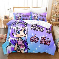 3D Print Anime Kawaii The Gacha Girl Bedding Sets Duvet Cover Set With Pillowcase Twin Full Queen King Bedclothes Bed Linen