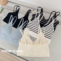Frauen Baumwolle Bh Rohr Tops Sexy Gestreiften Top Mode Push-Up Bh Mädchen Im Freien Sommer Top Weibliche Sport Tank Up Sexy dessous