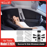 Sun Shade For Tesla Model 3 Highland 2019-2026 Side Window Privacy Sunshade Skylight Blind Sunroof Shading Net Front Windshield