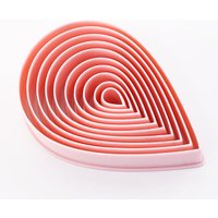 10pcs Pink Water Drop Shape Petal Cookie Cutters For Kitchen Cookie Tools Baking Cake Mold
