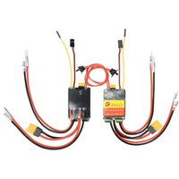 30A 50A Dual-Channel Bidirectional Brushed ESC with PWM Signal Input Suitable for RC Cars, RC Boats, Tracked Vehicles