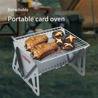 Stainless Steel BBQ Grill Portable Folding Heating Stoves Multifunction Camping Barbecue Grill Rack Net Firewood Stove