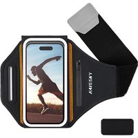 AliExpress Haissky HAISSKY Colored Thread Running Sport Armband For iPhone 17 16 15 Pro Max Air 14 Plus Elastic Outdoor Cycling Fitness Arm Pouch