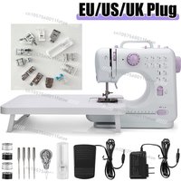 Portable Sewing Machine for Beginners Kids Mini Electric Household Crafting Mending Sewing and 12 Built-In Stitches