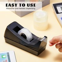 1pc,Black, Desktop Tape Dispenser with Non-Slip Base, Dispenser Tape Refill, Dispenser