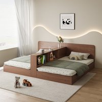 Customizable double bed One room becomes two rooms Separate partition bed