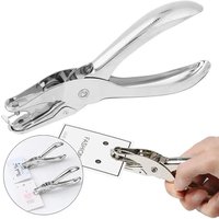 Metal 6mm Hole Puncher Portable Single Hole Punch 1-8 Paper Material Scrapbooking Handheld Metal Craft Office Binding Supplies